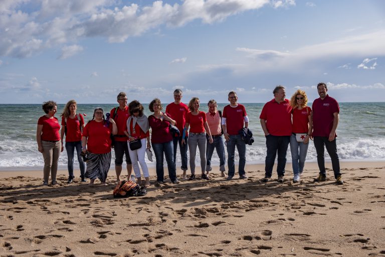 o-ton am Strand von Calella